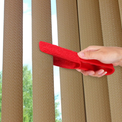 Lurrose 4 Pack Blinds Duster, Window Blind Cleaner Duster Brush with Microfiber Sleeves Blinds Cleaning Tools for Window Fans