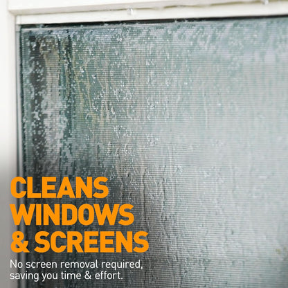 Wet & Forget Window & Screen Cleaner – Outdoor Window Cleaner Spray & Hose Attachment; No Scrubbing, Superior Scrub-Free Shine for Windows & Screens; 48oz (Pack of 2)