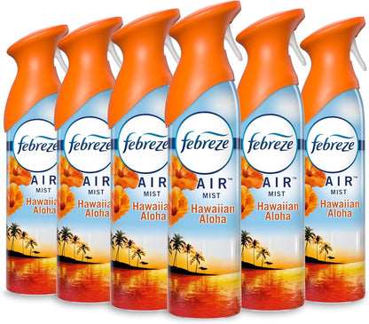 Febreze Air Mist Air Freshener Spray, Odor-Fighting Room Spray, Air Fresheners for Home and Bathroom and Kitchen, Aerosol Can, Mountain Scent, Purple, 8.8oz (Pack of 3)