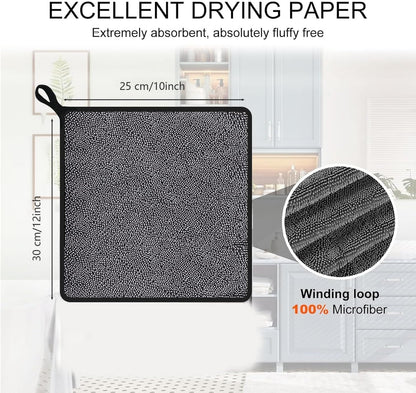 Cleaning Wipes Cloths,5pcs Cleaning Drying Towels,Shower Doors Drying Towels,12 * 10” Streak Free Glass Window Car Mirror Super Absorben Microfiber Cleaning Cloths Cleaner(5pcs grey12*10”)