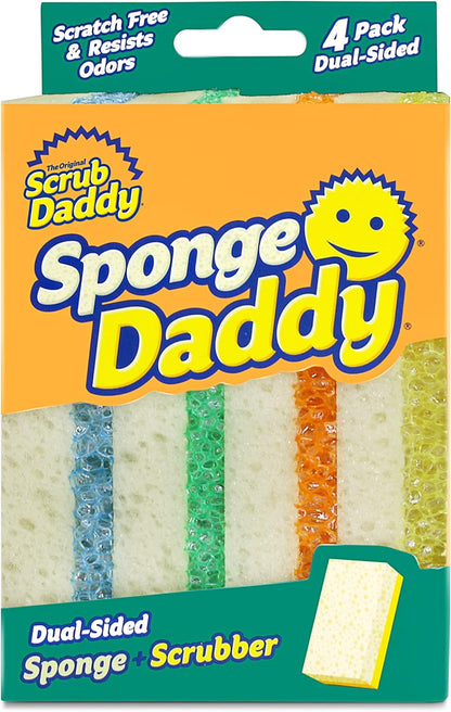 Scrub Daddy Large Steel Scouring Pads - Scour Daddy Steel XL Stainless Steel Dish Scrubber Sponge - Durable, Shred-Resistant Scour Pads - Bulk Kitchen Sponges & Commercial Cleaning Supplies (18 Count)