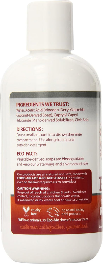 Eco-me Auto Dish Rinse Aid, Clear, Fragrance Free, 8 Fl Oz