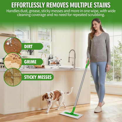48 Count Heavy Duty Wet Pad Refills, Compatible with Swiffer Sweeper Mop & Clorox Mop, Disposable Unscented Wet Mopping Cloths for Multi-Surface Floor Cleaning