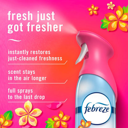 Febreze Air Mist Air Freshener Spray, Odor-Fighting Room Spray, Air Fresheners for Home and Bathroom and Kitchen, Aerosol Can, Downy April Fresh Scent, 8.8oz (Pack of 2)