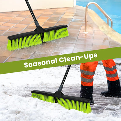 Grout Cleaner Brush with Long Handle, Floor Scrub Brush for Shower Tile, Bathroom Crevice Cleaning Brushes with Heavy Duty Stiff Bristles