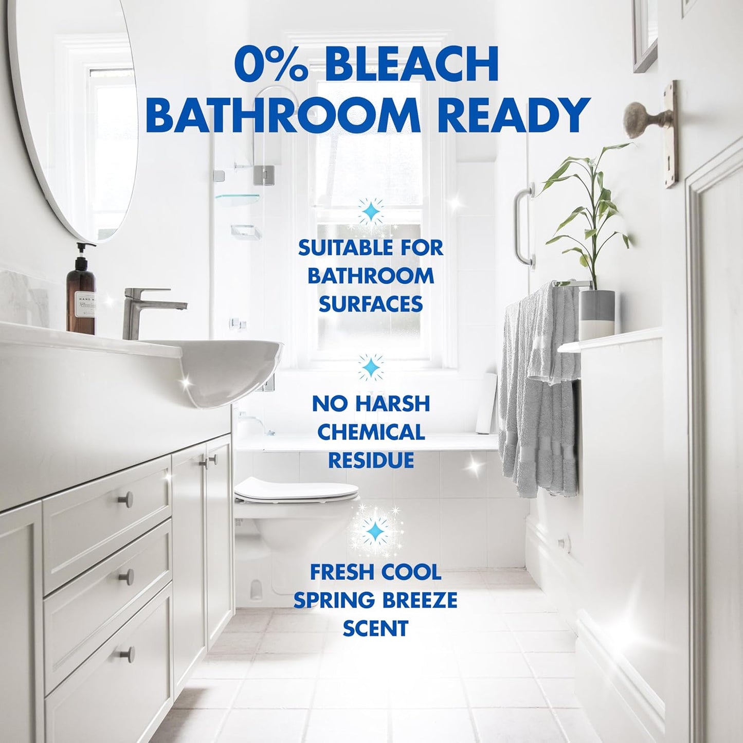 Lysol Power Foaming Bathroom Cleaner, Multipurpose Cleaner for Showers, Bathtubs, Sinks, Disinfectant Spray Kills 99.9% of Germs, Zero Bleach Cleaning Spray, 32 Oz.