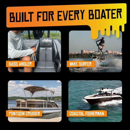 Boat Juice Interior 2-in-1 Vinyl Boat Seat Cleaner & Ceramic UV Protectant Spray | Marine Interior Detailing | Upholstery, Carpet & Plastic | Orange Creamsicle Scent | Made in USA