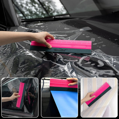 NEWISHTOOL Vinyl Wrap Squeegee for Vinyl, Big Size Wallpaper Smoothing Squeegee, 3 Pack 25CM Decals Squeegee with Ruler & Micro Suede Felt Edge for Sign Making Graphic Window Tint Film Application