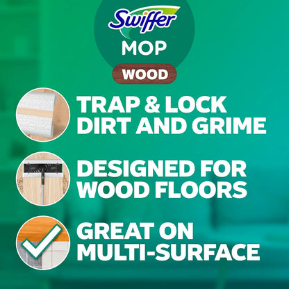 Swiffer Heavy Duty Mop Wet Multi-Surface Cloth Refills for Floor Mopping and Cleaning, Hardwood Floor Cleaner, 20 count