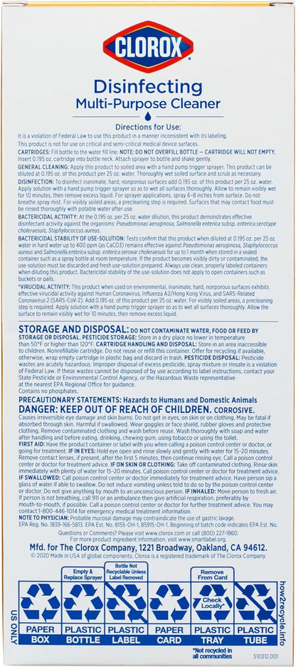 Clorox Disinfecting All-Purpose Cleaner 32 Oz and Bathroom Cleaner, Household Essentials, 30 Oz, Pack of 3