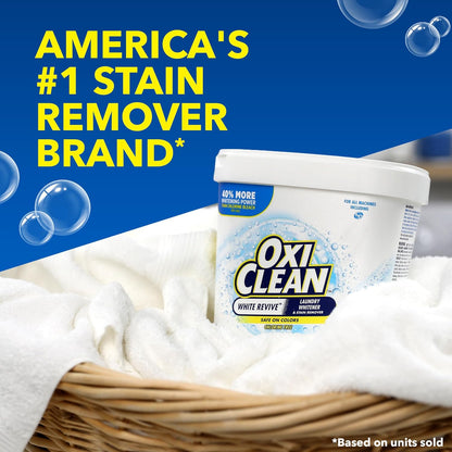 OxiClean White Revive Laundry Whitener and Stain Remover Powder, Alternative to Bleach for Laundry, 5 lb
