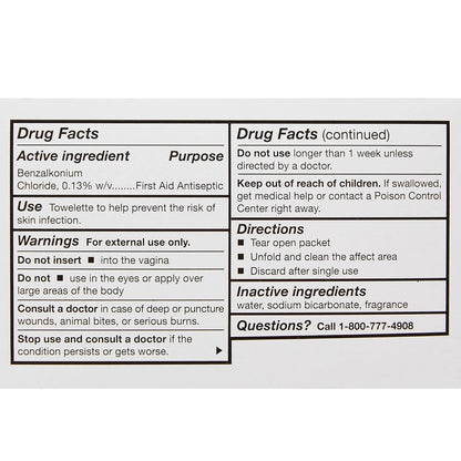 McKesson Obstetrical Antiseptic Towelettes Wipes, Sterile, Individual Packet, Clean Scent, 100 Count, 1 Pack