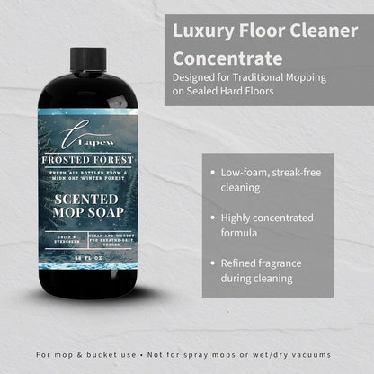 Lapew Baccarat Scented Mop Soap - Luxury Floor Cleaner Concentrate for Mopping Tile, Laminate, Vinyl & Hardwood | Streak-Free, Low-Foam | 36 oz - Colors B