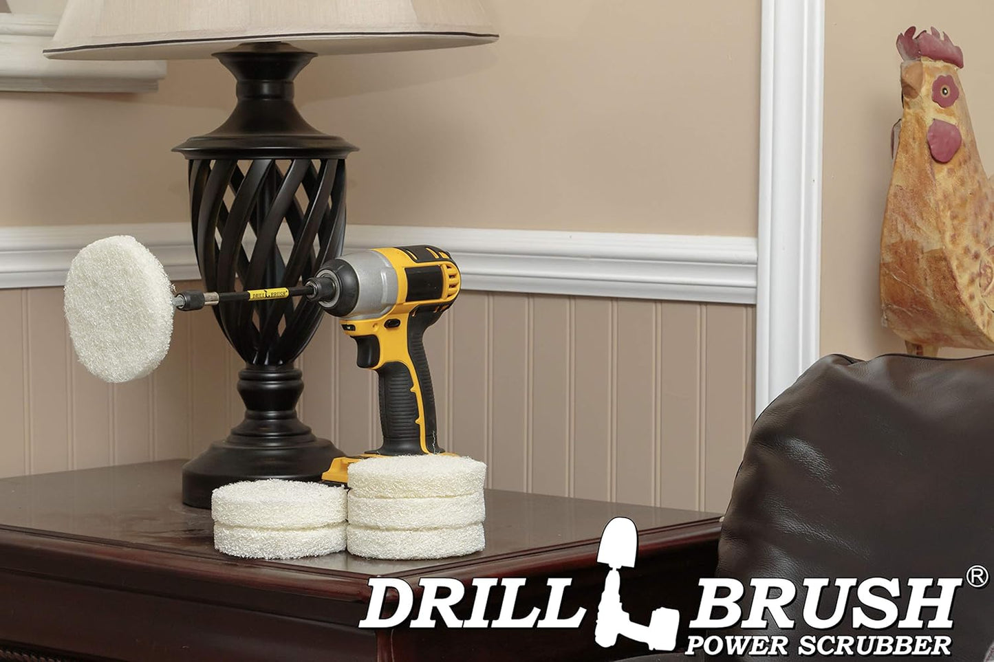 Drill Scrubber - Drill Brush Power Scrubber Pads - Bathroom - Drill Pad Attachments - Cleaning Pads - Shower Door - Baseboard - Bathroom Sink - Shower Cleaner - Flooring - Hard Water Stain Remover