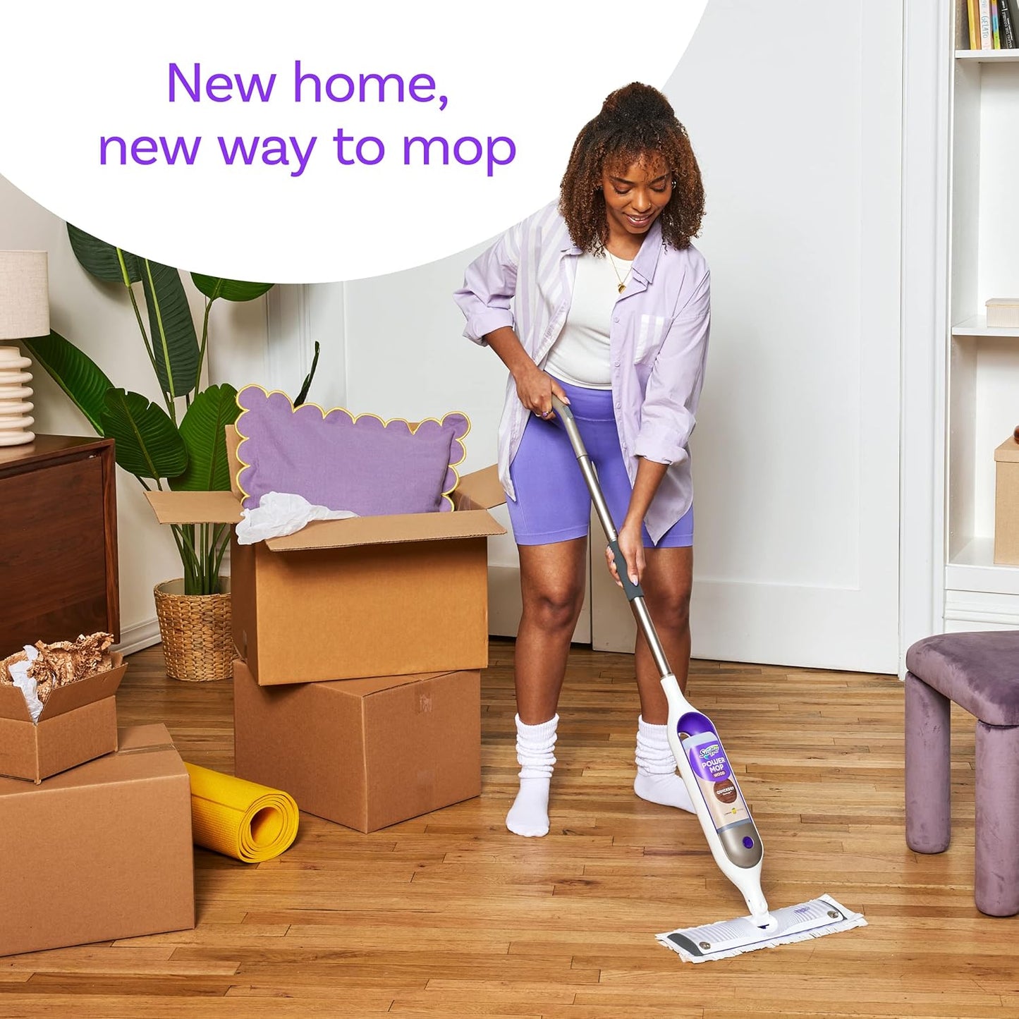 Swiffer PowerMop Wood Mopping Pad Refills for Floor Cleaning, 11 Count