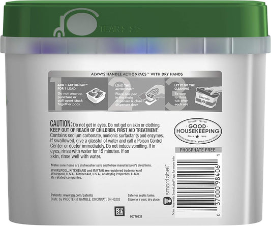 Cascade Platinum Dishwasher Pods, ActionPacs + Oxi, Dishwasher Detergent, Fresh Scent, 44 Count