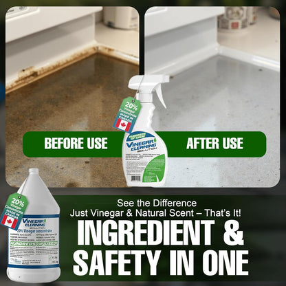 Eco Solutions All Purpose Vinegar Cleaning Solution is a Multi Use Home & Garden Cleaner, 20% Vinegar concentrate - 1 L Spray Bottle