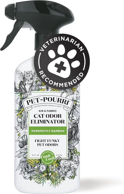 Pet-Pourri Pawsitively Fresh Pet Odor Deodorizer Spray, 16 Fl Oz, Up to 800 Uses, Air + Fabric Odor Remover with Essential Oils & Plant Based Ingredients, Vet Recommended, Pineapple, Jasmine & Pear