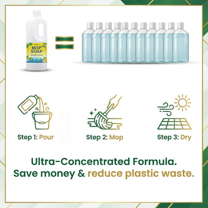 Scented Mop Soap - Premium Floor Cleaner Concentrate for Tile, Wood & Laminate, Streak-Free Low Foam Mopping Solution, Luxury Home Aromatherapy, 1L / 34.2 fl oz (Twilight Mist)
