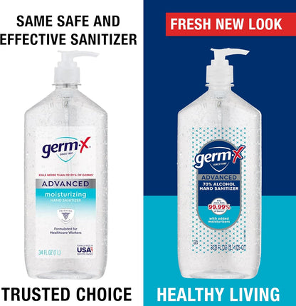 Germ-X Advanced Single-Use Hand Sanitizer Wipes, 20 Soft Wipes (Pack of 10), Fast-Drying & No Rinse Plant-Based Alcohol, Moisturizing Hand Sanitizer with 70% Alcohol