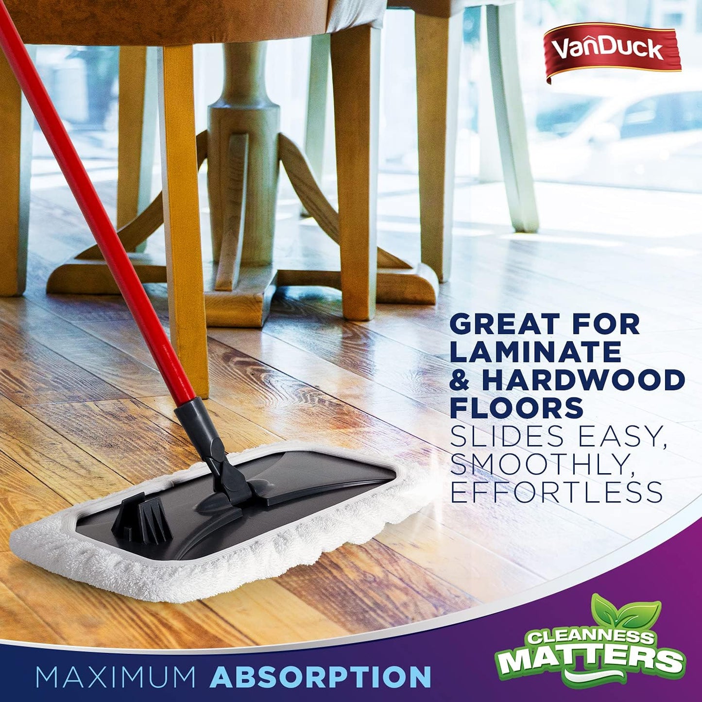 VanDuck 100% Cotton Terry Mop Pad 15x8 inch (12-Pack)