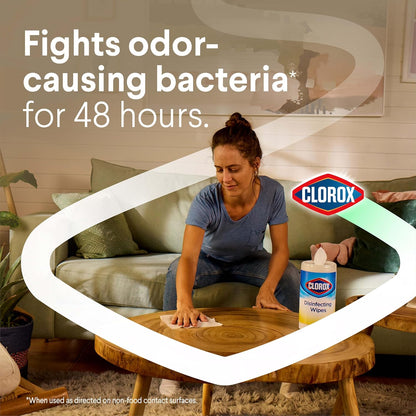 Clorox Disinfecting Wipes Flex Pack, Bleach Free, Fresh Scent, 75 Count (Pack May Vary)