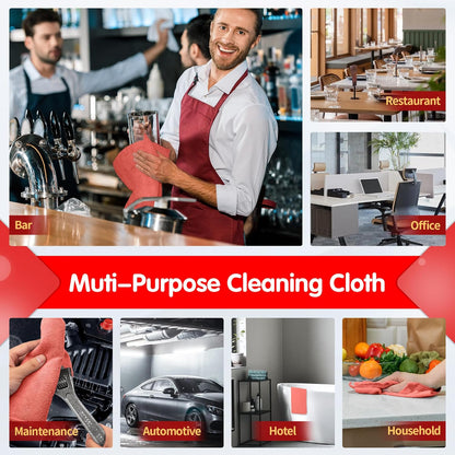 FIXSMITH Microfiber Cleaning Cloth - Pack of 8, Size: 12 x 16 in, Multi-Functional Cleaning Towels, Highly Absorbent Cleaning Rags, Lint-Free, Streak-Free Cleaning Cloths for Car Kitchen Home