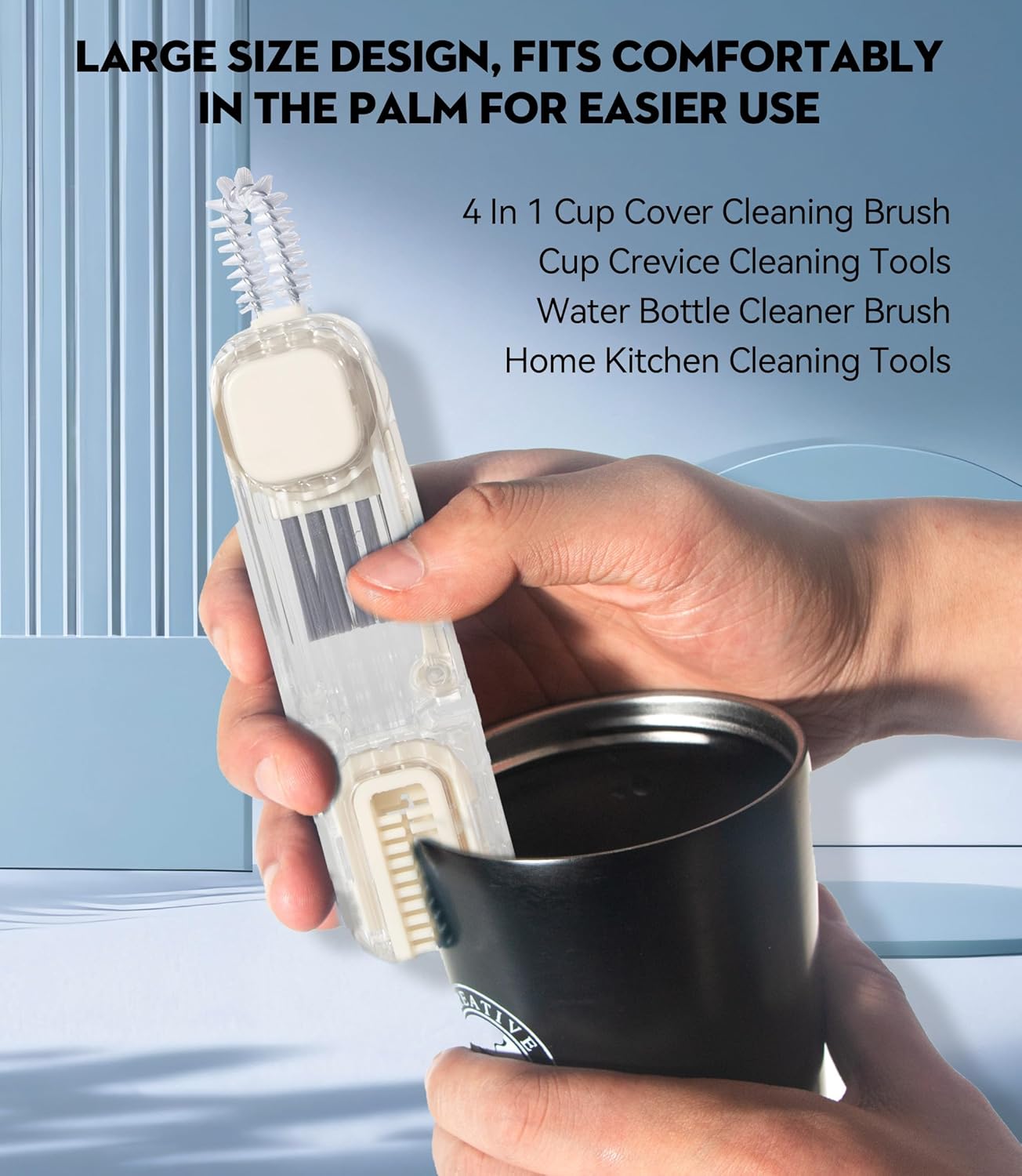 3 in 1 Cup Lid Gap Cleaning Brush Set, Multifunctional Insulation Bottle Cleaning Tools, Mutipurpose Tiny Silicone Cup Holder Cleaner, Home Kitchen Cleaning Tools