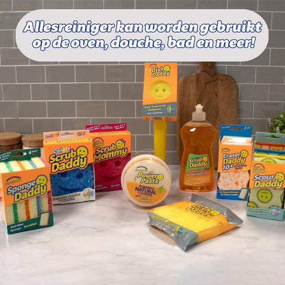 Scrub Daddy PowerPaste Bundle - Clay Based Cleaning & Polishing Scrub - Non Toxic Cleaning Paste for Grease, Limescale & More - Includes 1 Scrub Mommy Sponge (2 Pieces)