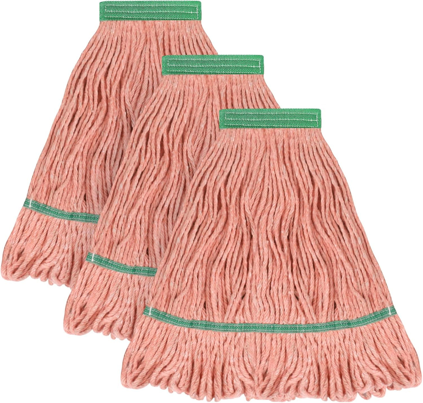 Matthew Cleaning Heavy Duty Mop Head Commercial Replacement for General and Floor Cleaning , Wet Industrial Blue Cotton Looped End String Head Refill (Pack of 6) Blue