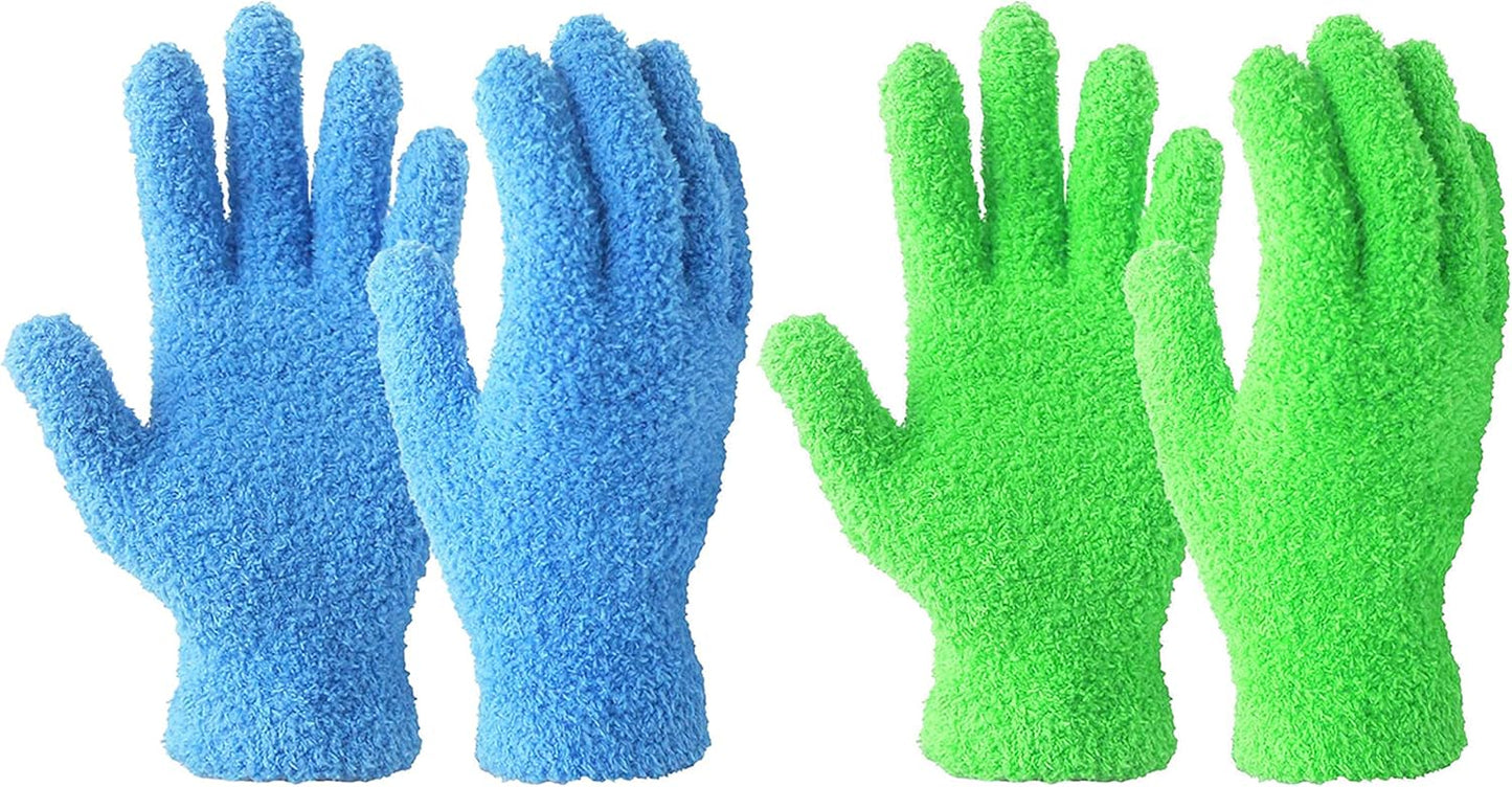 Evridwear Microfiber Plant Dusting Gloves Reusable Leaf Cleaning Glove for Houseplants,Blinds,Furniture and Small Objects
