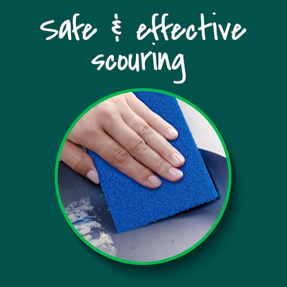 Scotch-Brite Zero Scratch Scouring Pad, Effective + Gentle Dish Scrubber for Household Cleaning, 3 Scrub Pads for Dishes, Nonstick Pots and Pans, Glass, Tubs, Showers, Reusable & Durable