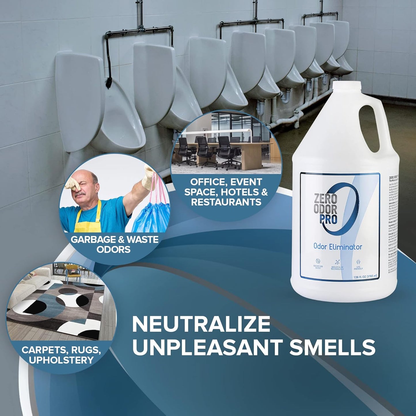 Zero Odor Pro Commercial Strength Odor Eliminator, Room Deodorizer and Air Freshener, Trigger Spray, 32 oz