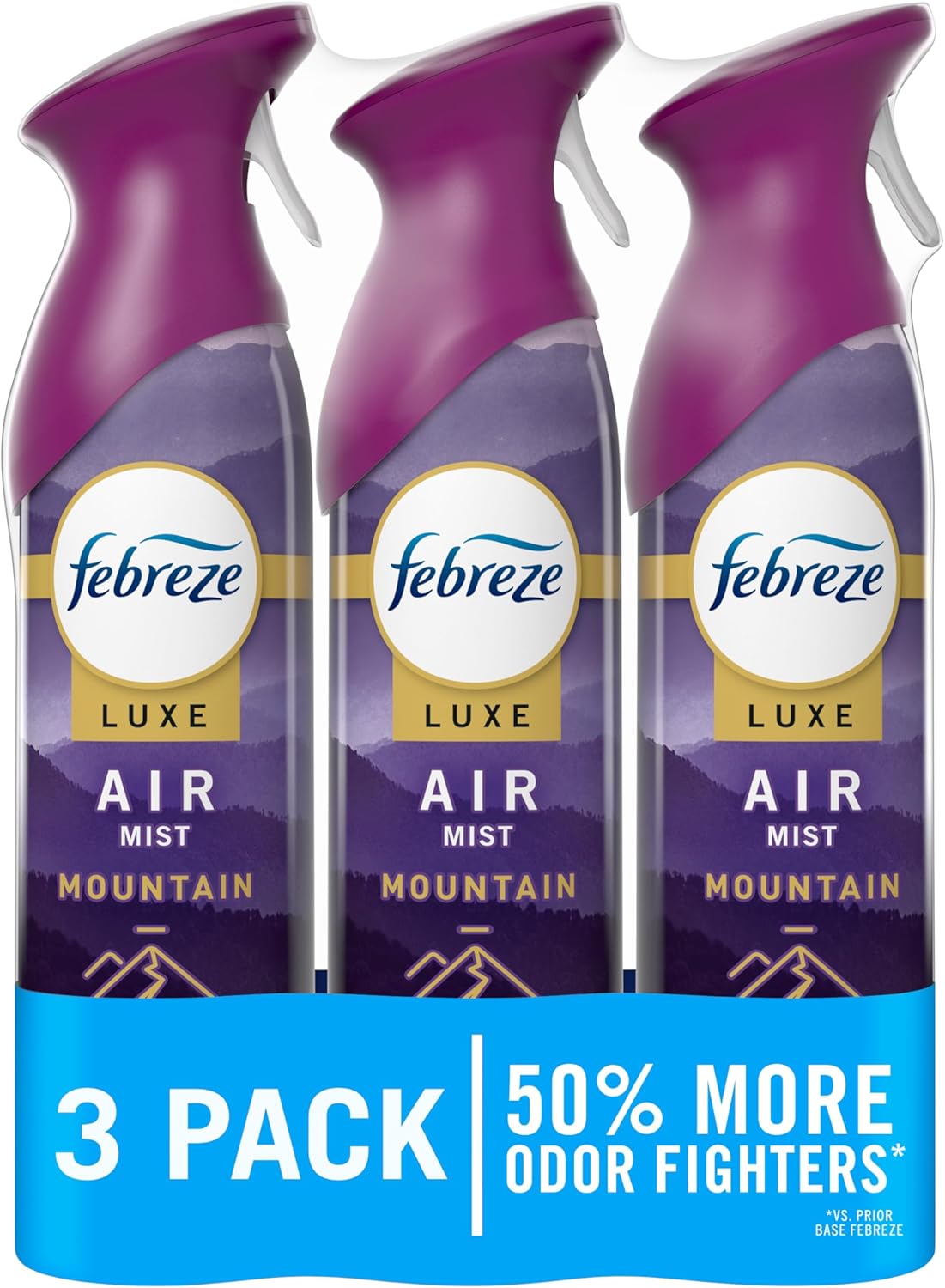 Febreze Air Mist, Air Freshener Spray, Odor Fighting Room Spray, Deodorizer for Home Bathroom Kitchen Office Apartment Dorm Room Classroom, Downy Calm Lavender & Vanilla Bean Scent, 8.1oz (Pack of 3)
