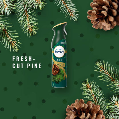 Febreze Air Mist Air Freshener Spray, Odor-Fighting Room Spray, Air Fresheners for Home and Bathroom and Kitchen, Aerosol Can, Mountain Scent, Purple, 8.8oz (Pack of 3)