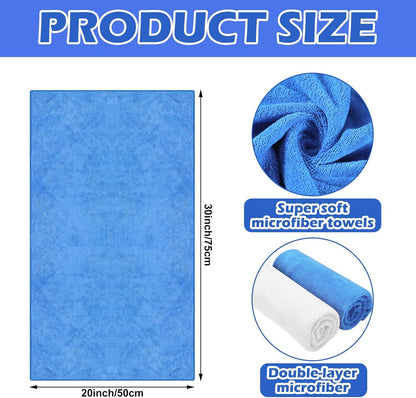 SmoothNovelty 10 Pcs Extra Large Microfiber Cloth 30" x 20" Large Floor Microfiber Towel Reusable Washable Free Lint Free Cloth Rag for Squeegee Mop Floor Window Housekeeping (Bright Color)