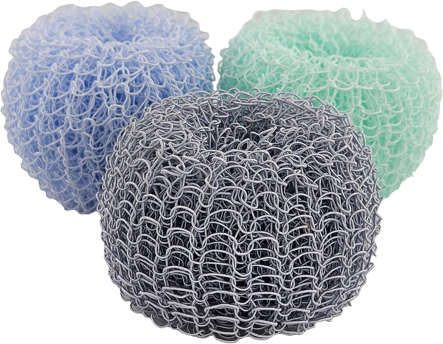 Fox Run Silicone Dish Scrubbers, Set of 6 Multi-Purpose Reusable Cleaning Brushes, Safe for Non-Stick, Blue, Cyan, and Light Purple