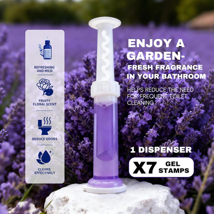 Toilet Cleaner Gel Stamp, Automatic Toilet Bowl Cleaner & Freshener, Helps Prevent Limescale & Odors, Lavender, Citrus, Mango & Tulip Scents, Bathroom Cleaning Essentials, 3-Pack
