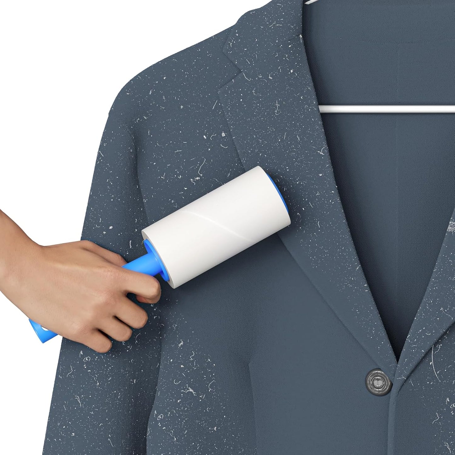 Large Lint Rollers for Carpet, 9.45'' Sticky Rollers for Floor with 360 Sheets, Extendable Long Handle Sticky Mop for Cleaning Couch, Curtains, Cars, Clothing, and Pet Hair