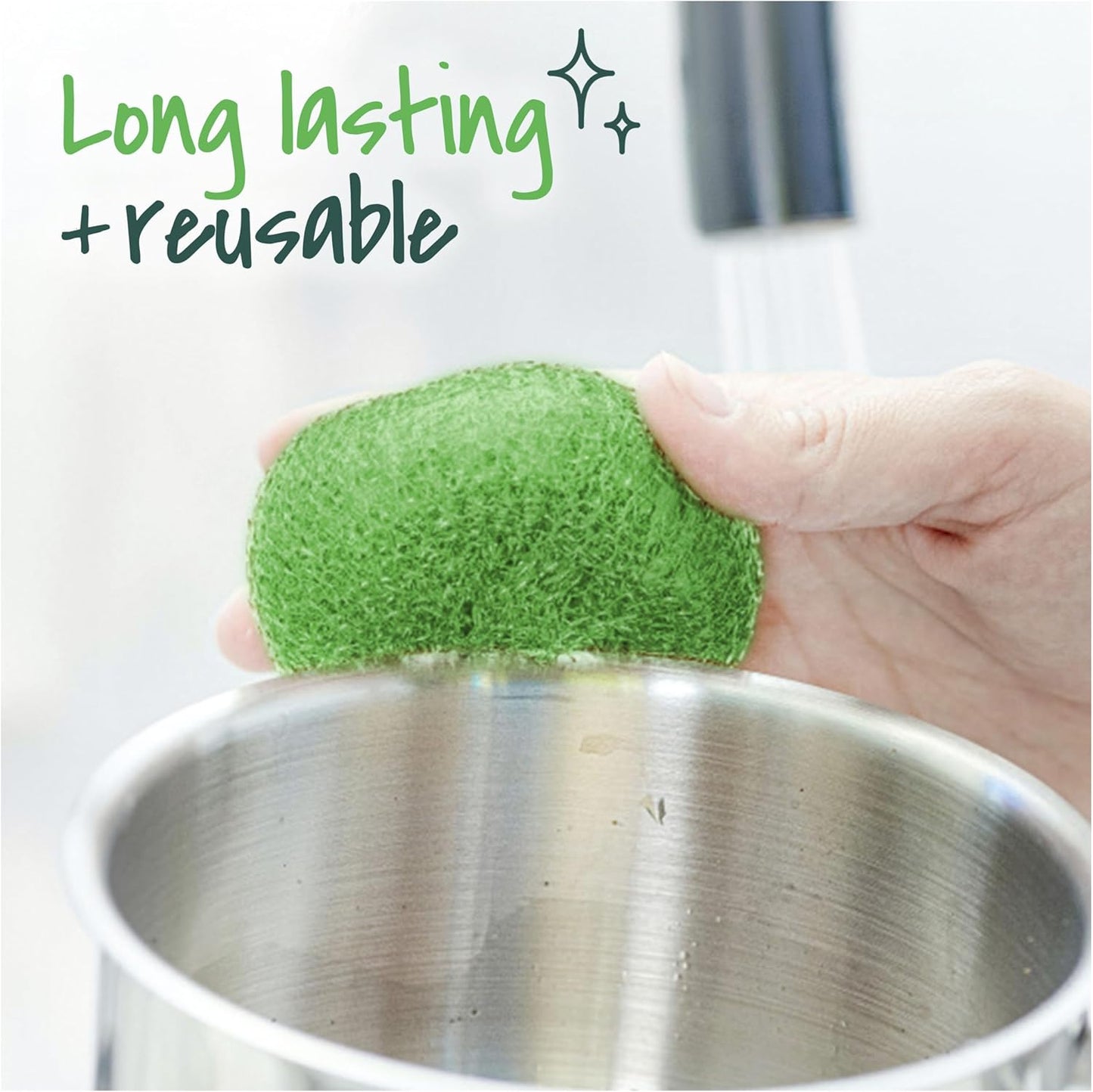 Scotch-Brite Non-Scratch Plastic Scrubbing Pads, Cleans Dishes Without Scratching, 3 Scrubbing Pads