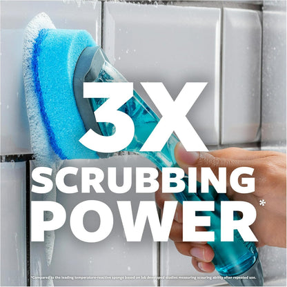 Scotch-Brite Advanced Soap Control Non-Scratch Dishwand Kit, 1 Dish Wand & 5 Sponge Refills, Prevents Soap from Leaking, Leak-Free Guarantee, Best for Nonstick Pots and Pans, Glass, Tubs, & Showers