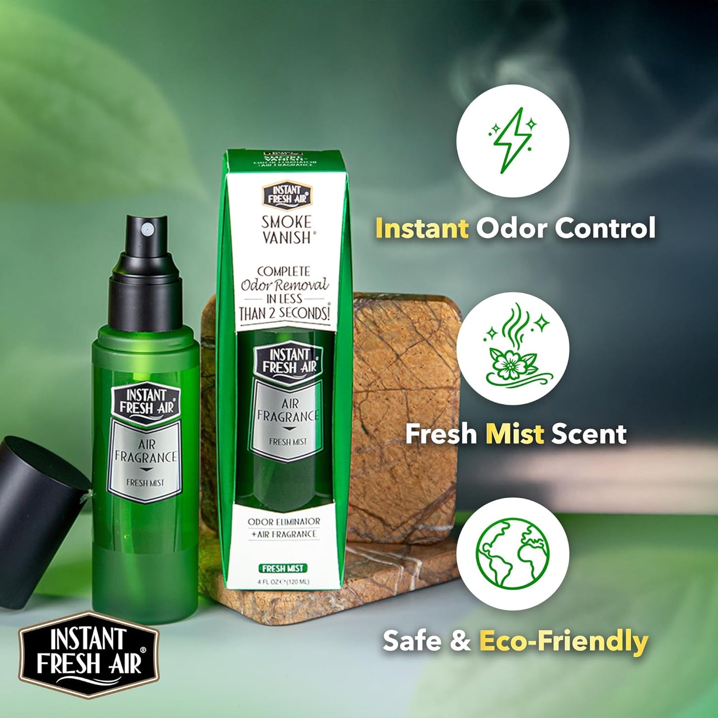 Smoke Vanish - Smoke Odor Eliminator Spray - Removes Odor Instantly with Noxban™ - Eco-Friendly - For Home, Car, & Travel - Lavender Scent - 4 oz.