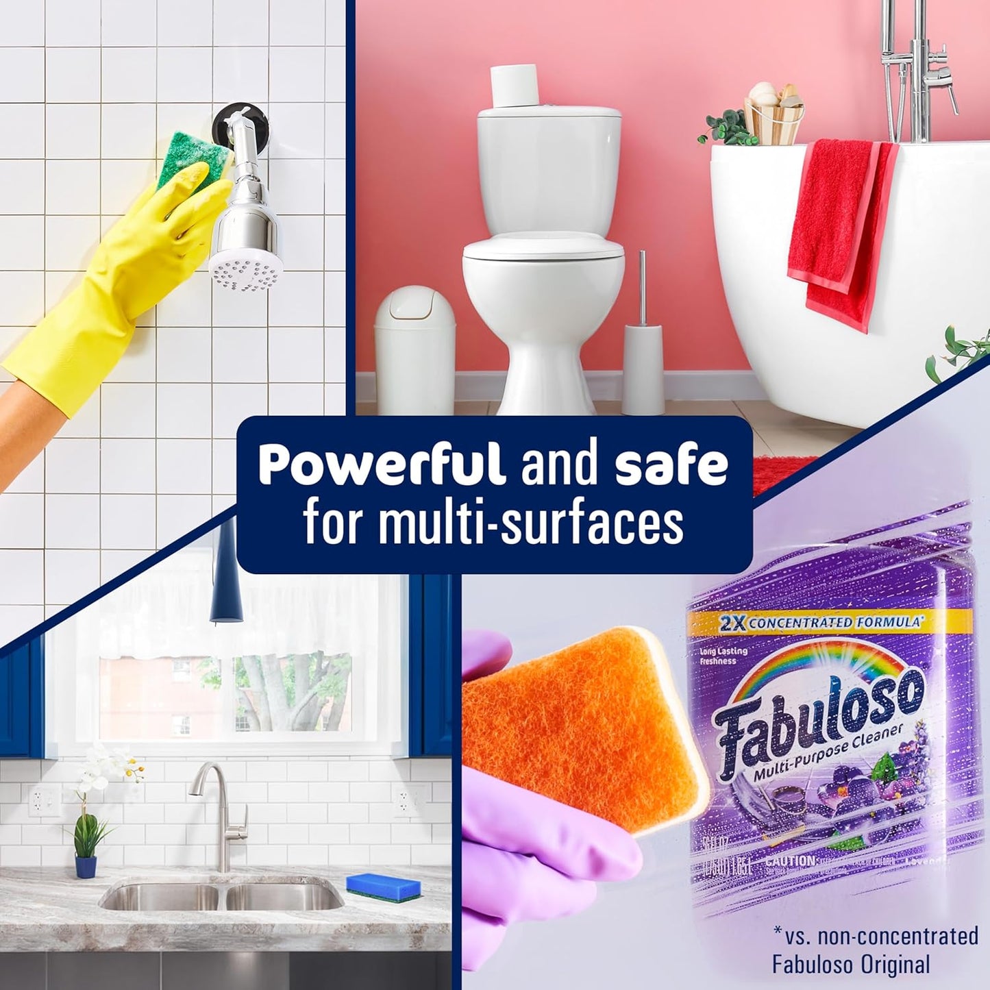 Fabuloso Multi-Purpose Cleaner & Floor Cleaner, 2X Concentrated, Lavender Scent, 56 fluid ounces