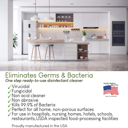 In-Cide Hospital Grade Disinfectant Spray - EPA Registered Cleaner Kills 99.9% MRSA, H1N1- Medical Grade for Home Office Clinic - Fresh Scent - 1 Gallon + 32oz Bundle