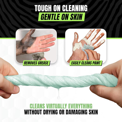 Grip Clean Heavy Duty Hand & Tool Cleaning Wipes – Waterless Hand Cleaner for Mechanics, Garage & Shop Use – Dual-Sided Grease, Oil & Paint Remover Wipes with Citrus Scent - 30ct