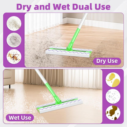50 Count Microfiber Mop Pads Compatible with Swiffer Powermop, Disposable or Reusable Replacement Pads for Wet & Dry Use, PowerMop Refills for Multi-Surface Floor Cleaning