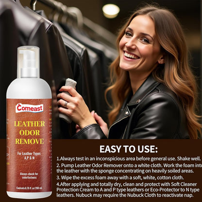 Leather Odor Remover Cream for Couches, Furniture, Car Interiors, Jackets, Shoes Unscented 6.76 Fl Oz
