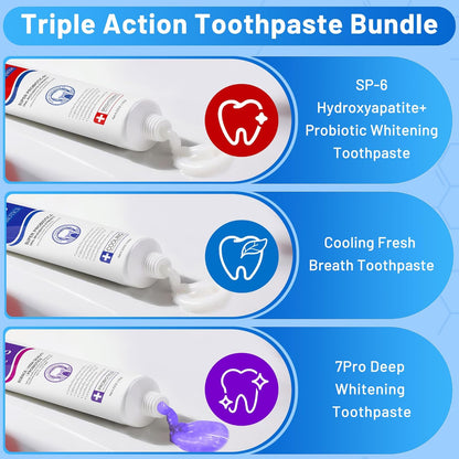 7.5% Nano Hydroxyapatite Toothpaste, SP-6 Probiotic Toothpaste, Helps Remineralize, Strengthens Enamel, Dentist-Formulated Whitening Toothpaste for Sensitive Teeth, Fluoride-Free, 4.23 oz 2Pack