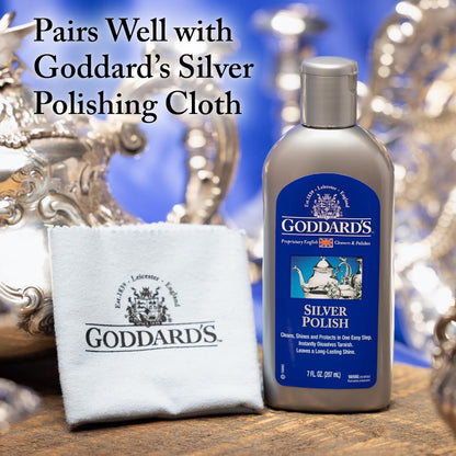 Goddard’s Silver Polish Foam – Silver Jewelry Cleaner for Antiques, Accessories, Ornaments & More – Silver Cleaner for Silverware Protection – Tarnish Remover for Jewelry w/Sponge Applicator (6 oz)