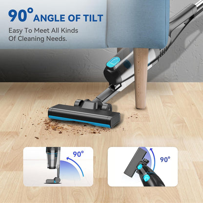 Vazone R6X Corded Stick Vacuum Cleaners for Home, 20Kpa Powerful Suction Stick Vacuum with 16Ft Cord, 2 in 1 Lightweight Vacuum Cleaner for Hardwood Floor Pet Hair